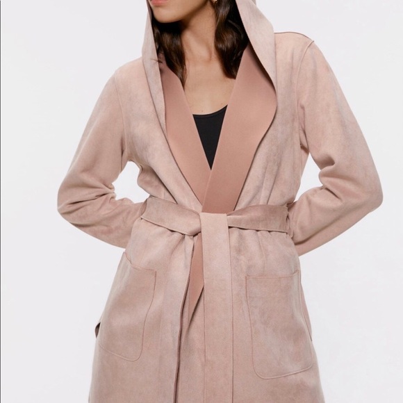 Zara rose suedelike  trench - Picture 7 of 7